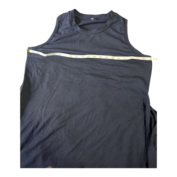 Wrap Tie Waste, Navy, Sleeveless Dress. Size XL. - Picture 5 of 8